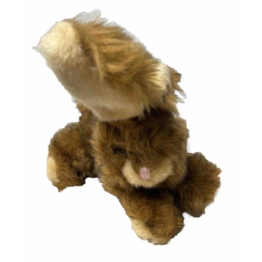 Dandee Collectors Choice Brown Long Haired Bunny Rabbit Plush Stuffed Animal